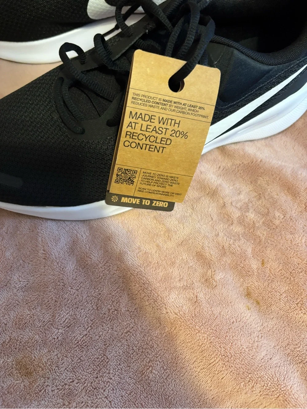 Nike Black Athletic Running Shoes with White Swoosh